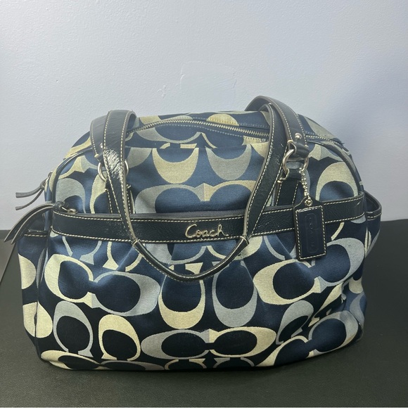 Coach Handbags - Signature Addison Signature C Diaper Tote Bag in Blue & Gray F18376